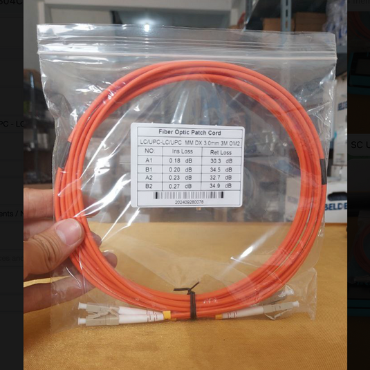 OM2 Patch Cord MULTIMODE DUPLEX LC UPC - LC UPC Diameter 3mm Berbagai Ukuran