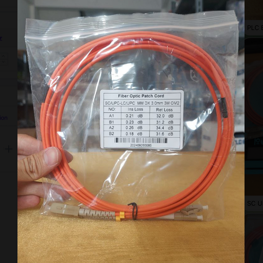 OM2 Patch Cord MULTIMODE DUPLEX SC UPC - LC UPC Diameter 3mm Berbagai Ukuran
