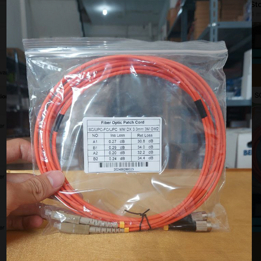 OM2 Patch Cord MULTIMODE DUPLEX SC UPC - FC UPC Diameter 3mm Berbagai Ukuran
