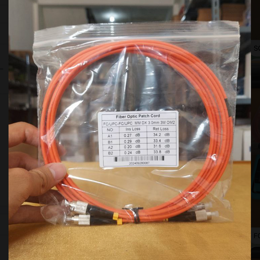 OM2 Patch Cord MULTIMODE DUPLEX FC UPC - FC UPC Diameter 3mm Berbagai Ukuran