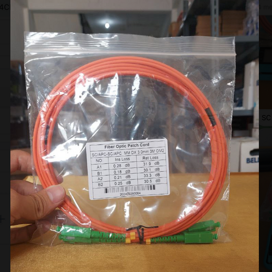 OM2 Patch Cord MULTIMODE DUPLEX SC APC - SC APC Diameter 3mm Berbagai Ukuran