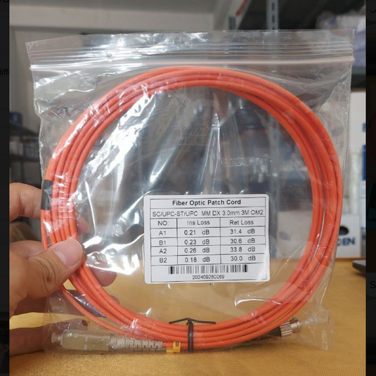 OM2 Patch Cord MULTIMODE DUPLEX SC UPC - ST UPC Diameter 3mm Berbagai Ukuran