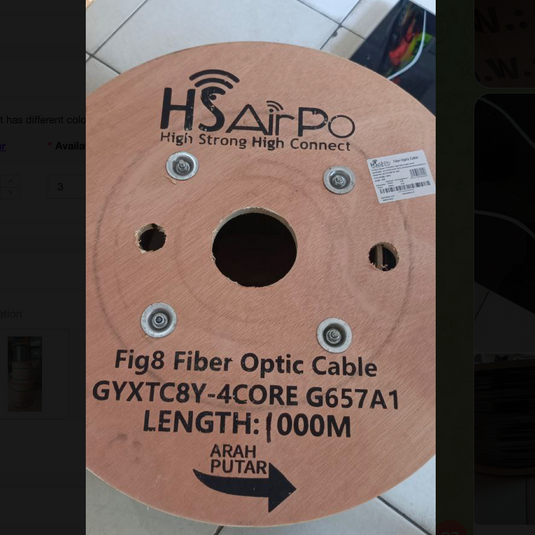 HSAirPO Kabel Udara Fig8 - 4 core panjang 1000 meter