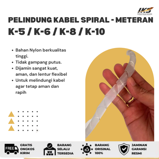 Meteran - Pelindung Kabel Spiral K-5 / K-6 / K-8 / K-10