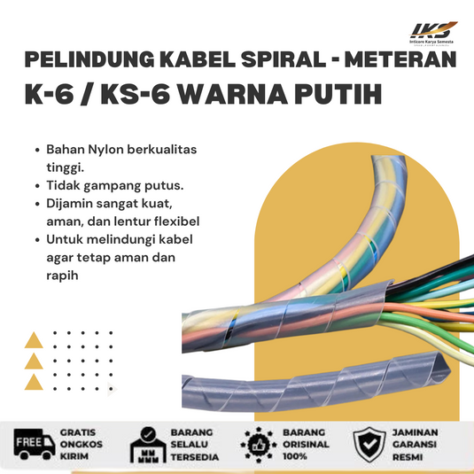 Meteran - Pelindung Kabel Spiral K-5 / K-6 / K-8 / K-10
