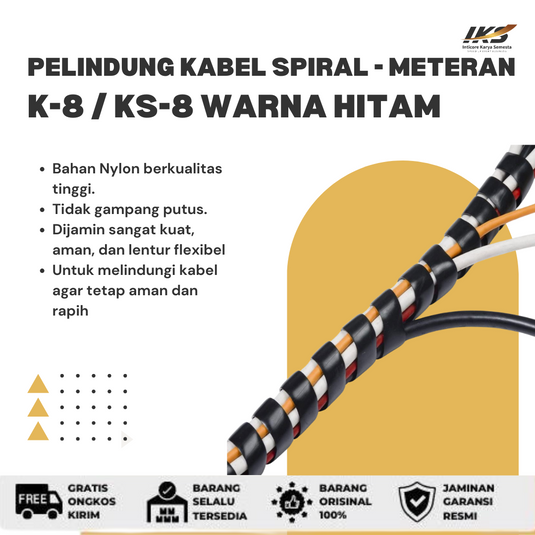Meteran - Pelindung Kabel Spiral K-5 / K-6 / K-8 / K-10
