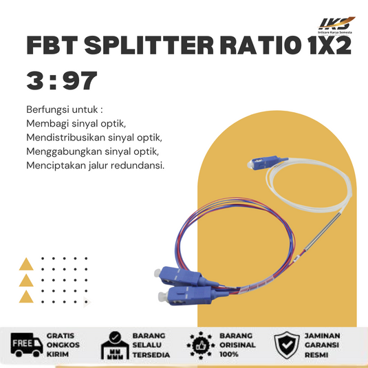 FBT Passive Splitter Ratio SC UPC Berbagai Rasio