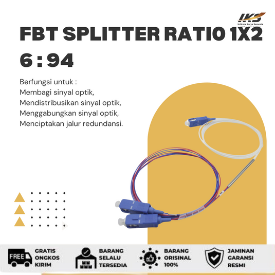 FBT Passive Splitter Ratio SC UPC Berbagai Rasio