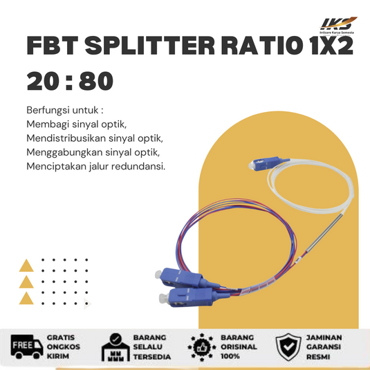 FBT Passive Splitter Ratio SC UPC Berbagai Rasio