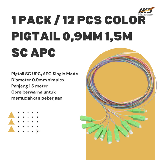 1pack / 12pcs Pigtail Berwarna 0.9mm SC UPC / APC