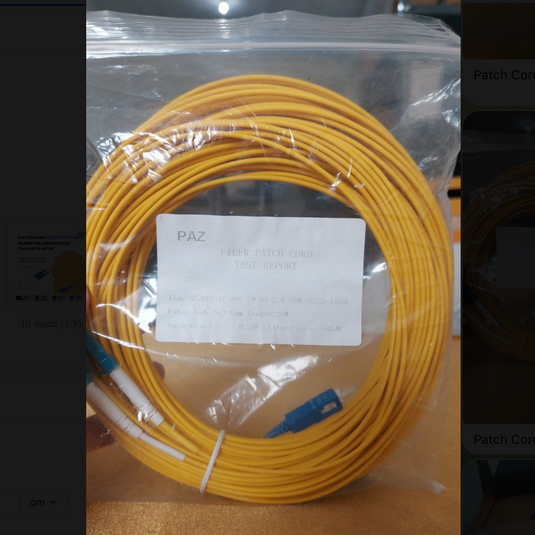 Patch Cord DUPLEX SC UPC - LC UPC Fiber Optik Diameter 2mm Berbagai Ukuran