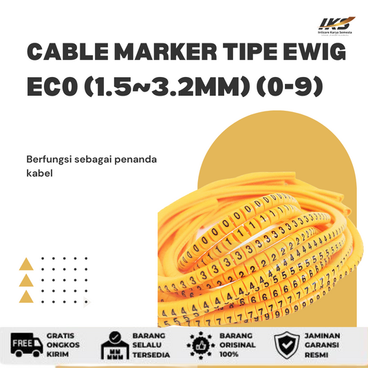 Cable Marker Penanda Kabel tipe EWIG Angka atau Huruf