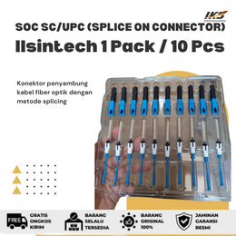 1Pack/10Pcs SOC (Splice on Connector) Ilsintech SC/UPC Sambungan Kabel Fiber Optik