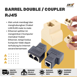 Barrel Double RJ45 GOOD QUALITY Coupler Sambungan Konektor Jaringan LAN RJ45