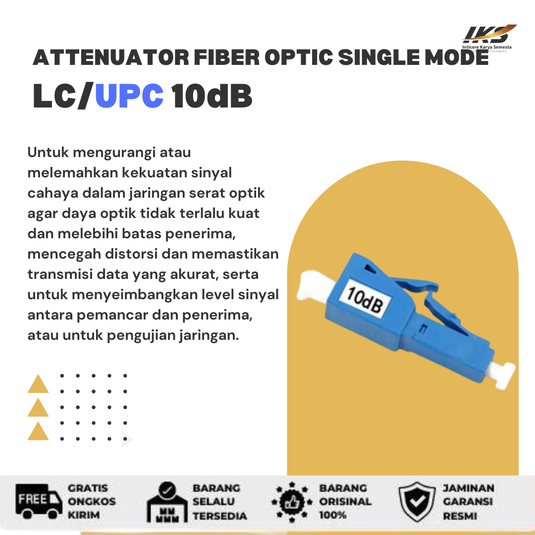 Attenuator Fiber Optic Single Mode LC/UPC 10 dB